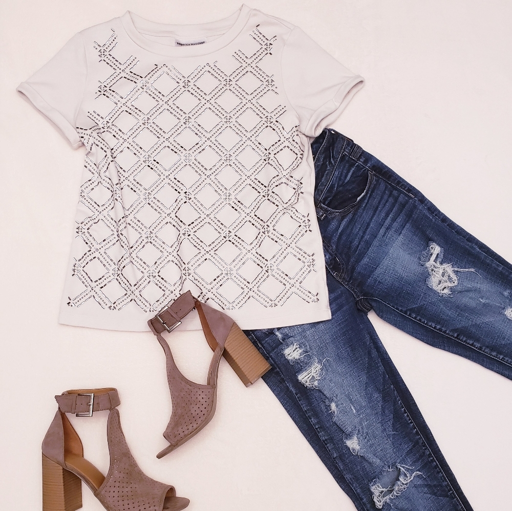 Rebecca Malone Embellished Tee